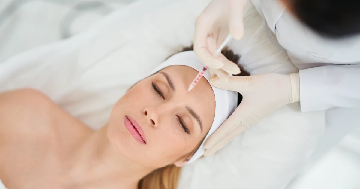 A woman receiving a Botox in Scottsdale, AZ,